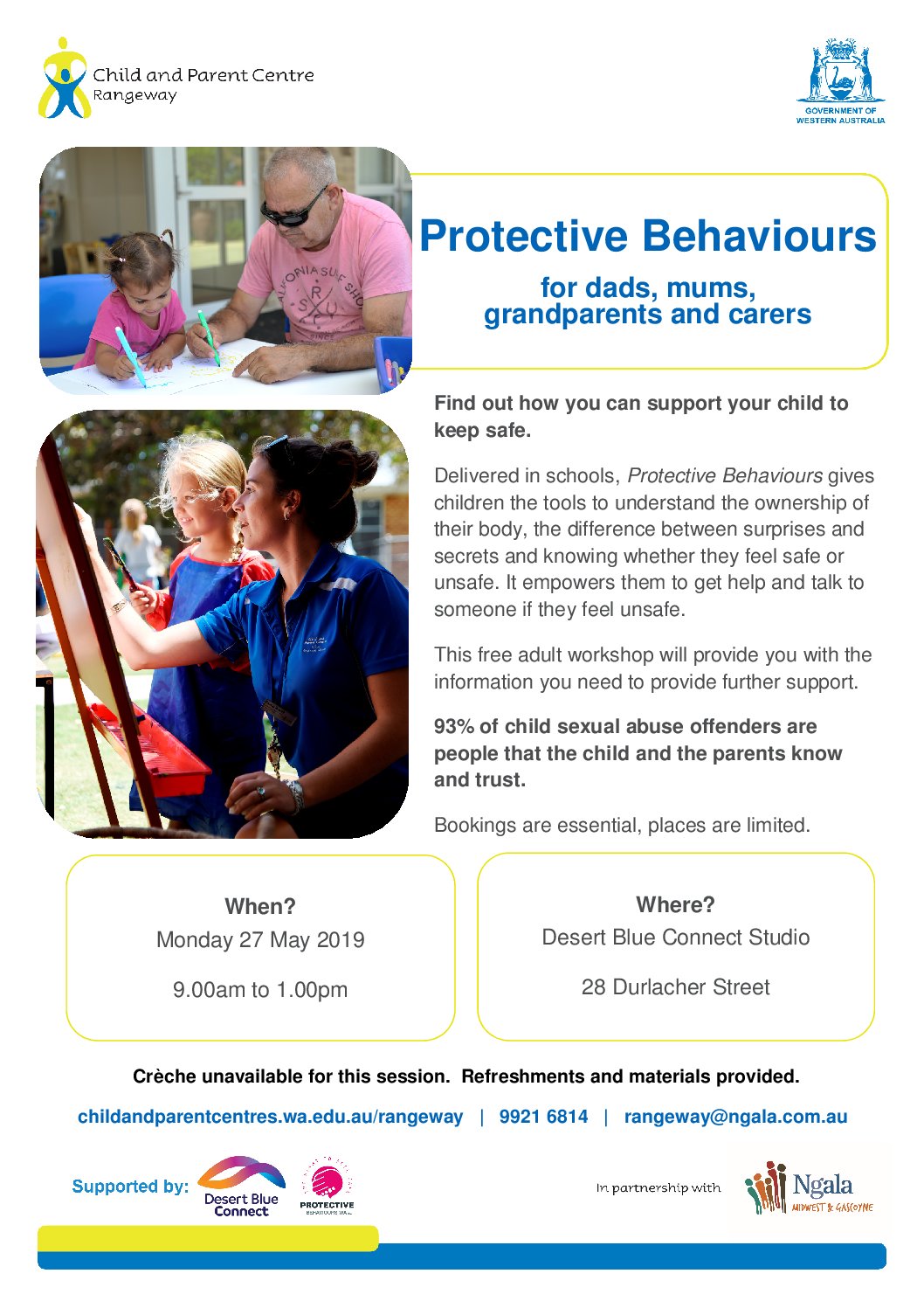 Protective Behaviours for dads, mums, grandparents and caregivers